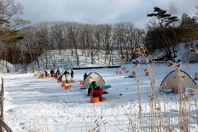 Lake Poroto Wakasagi Smelt Fishing  Hokkaido shiraoi tourist information
